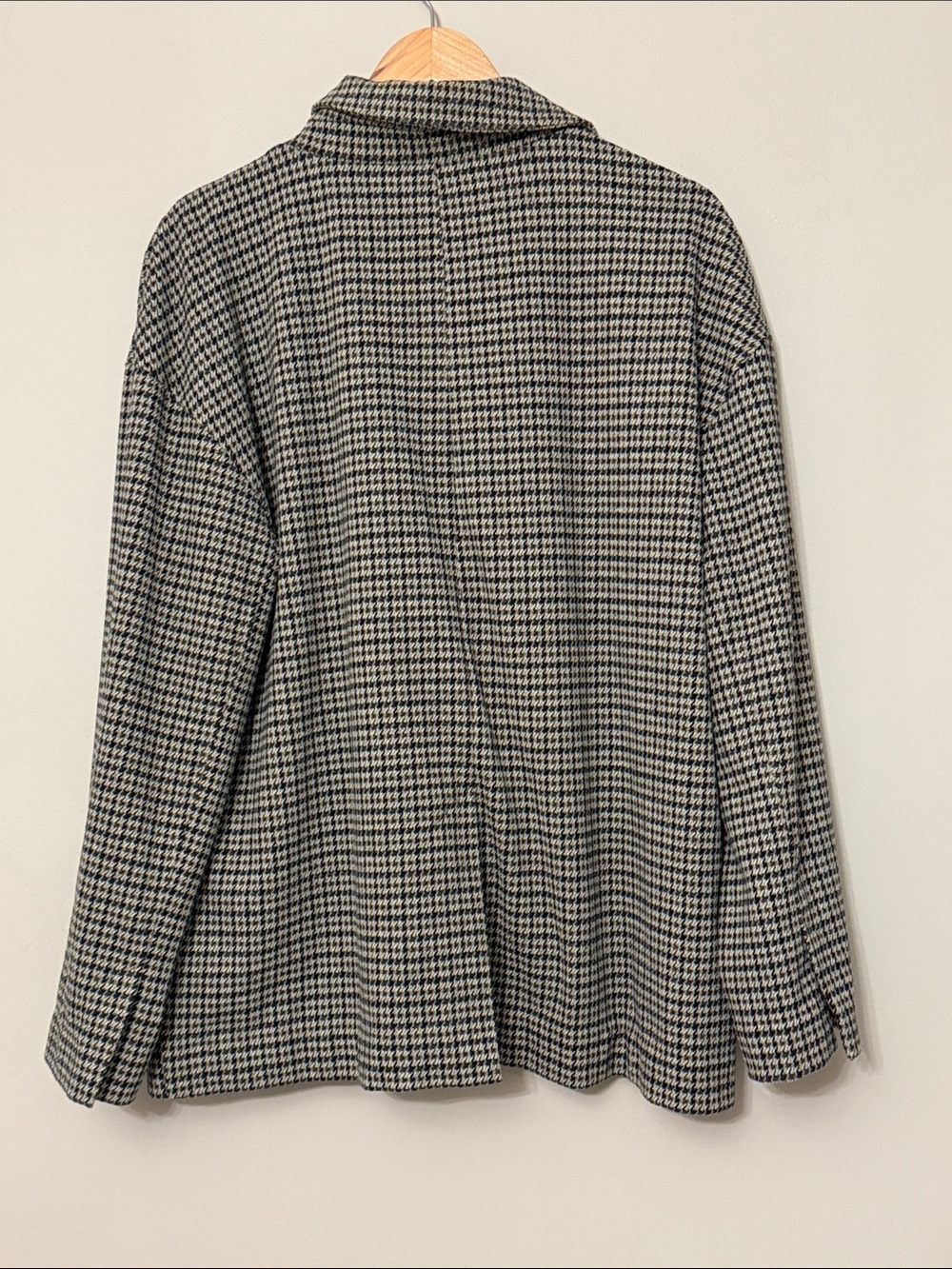 Madewell Oversized Knit Houndstooth Blazer Women’s XL Career Office Jacket - Picture 3 of 9